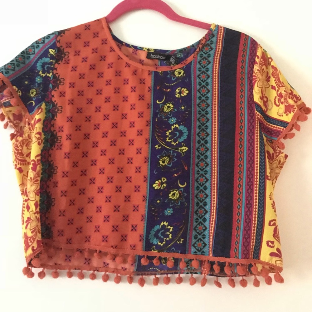 Patterned Crop Top